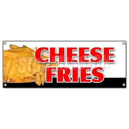 Signmission CHEESE FRIES BANNER SIGN french fries bacon cheddar cheese ranch melted monterey B-Cheese Fries